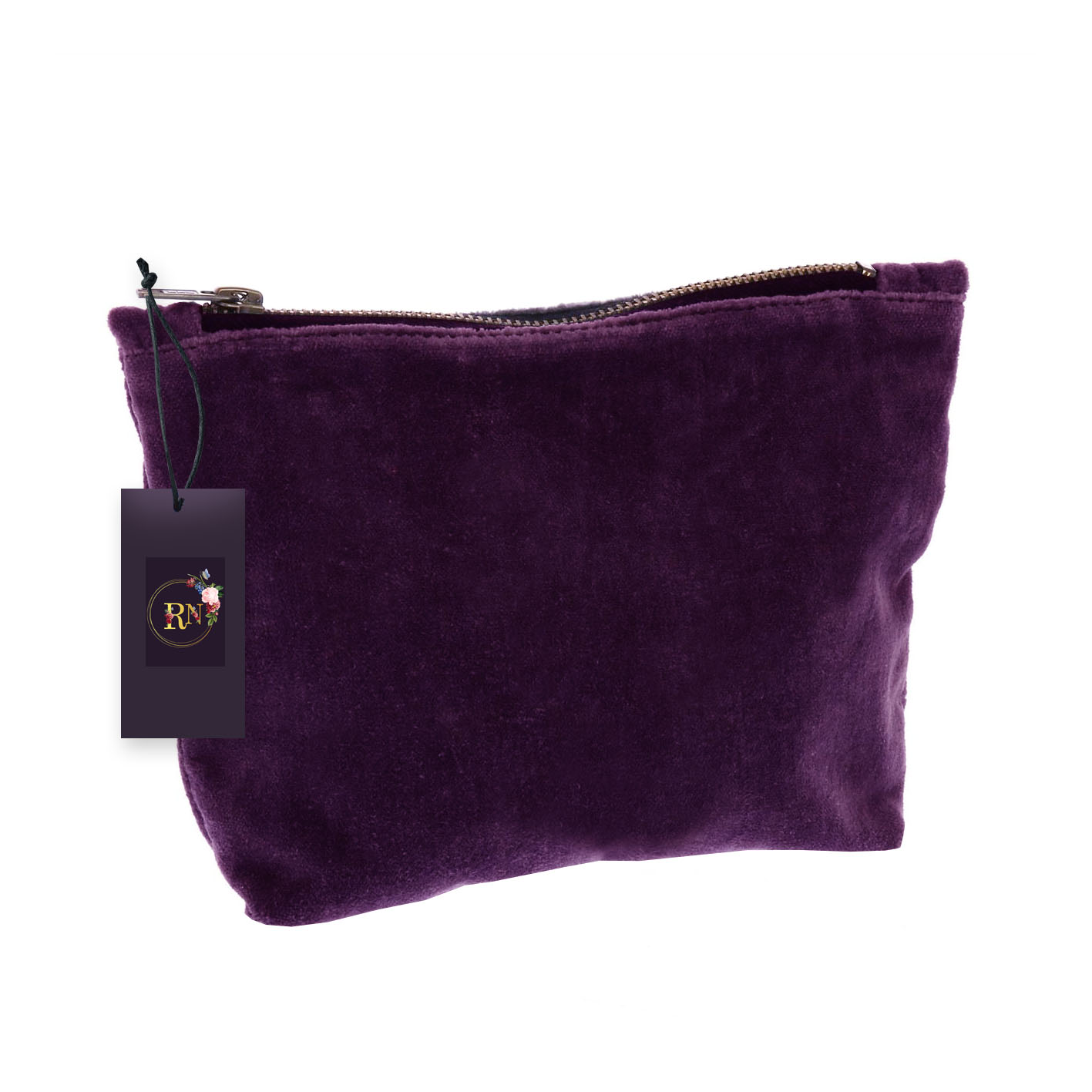 Purple Velvet Cosmetic Bag