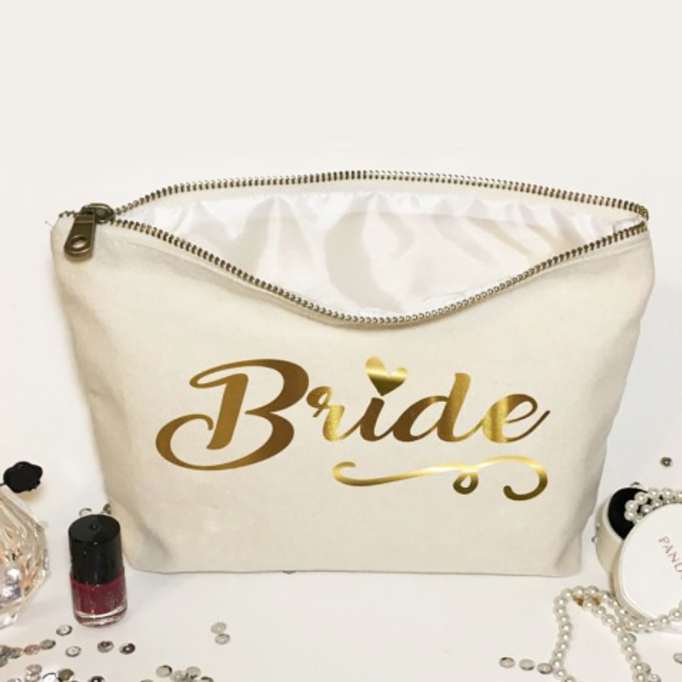 Custom Bridesmaid Costmetic Bag - Makeup Bag