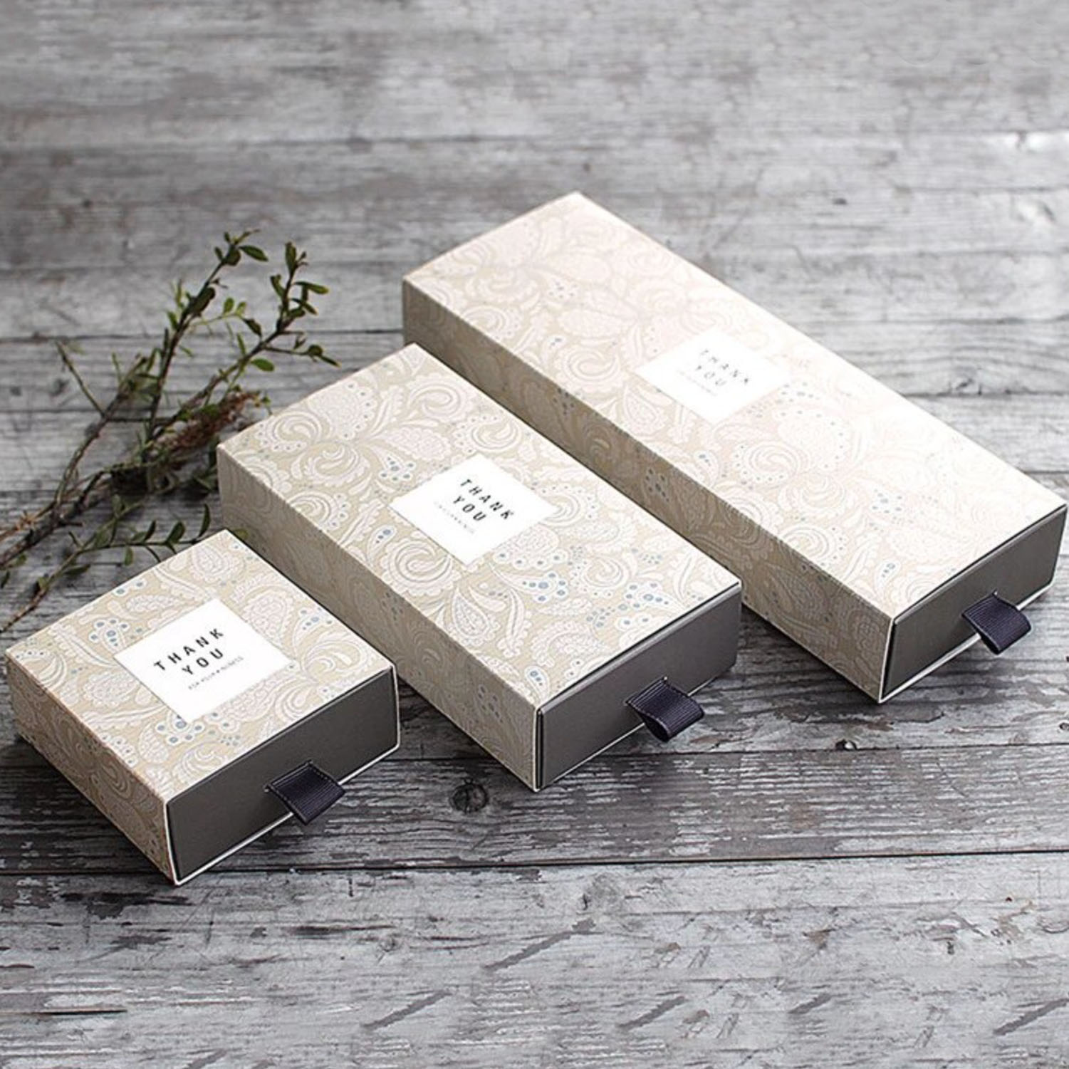 Custom Printed Paper Drawer Box For Wedding & Gift Packaging