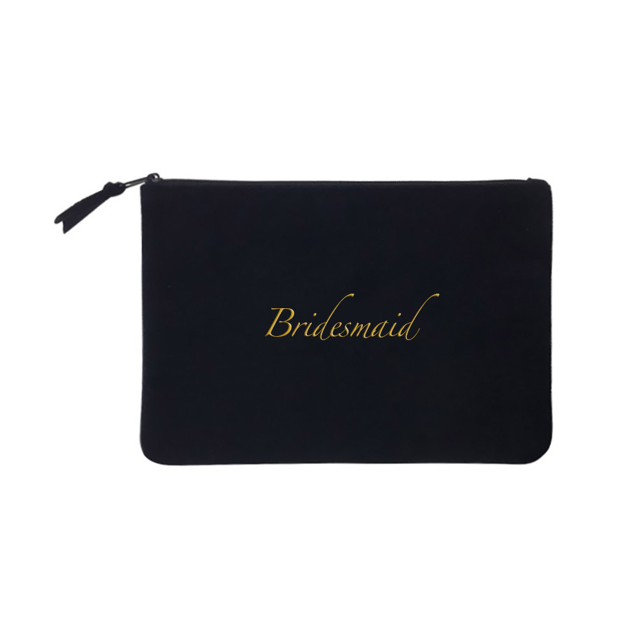 Embroidered Bridesmaid Cosmetic Bag