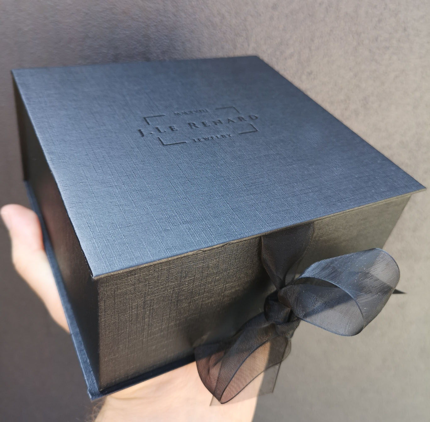Retail High Quality Rigid Cardboard Paper Jewelry Packaging Black