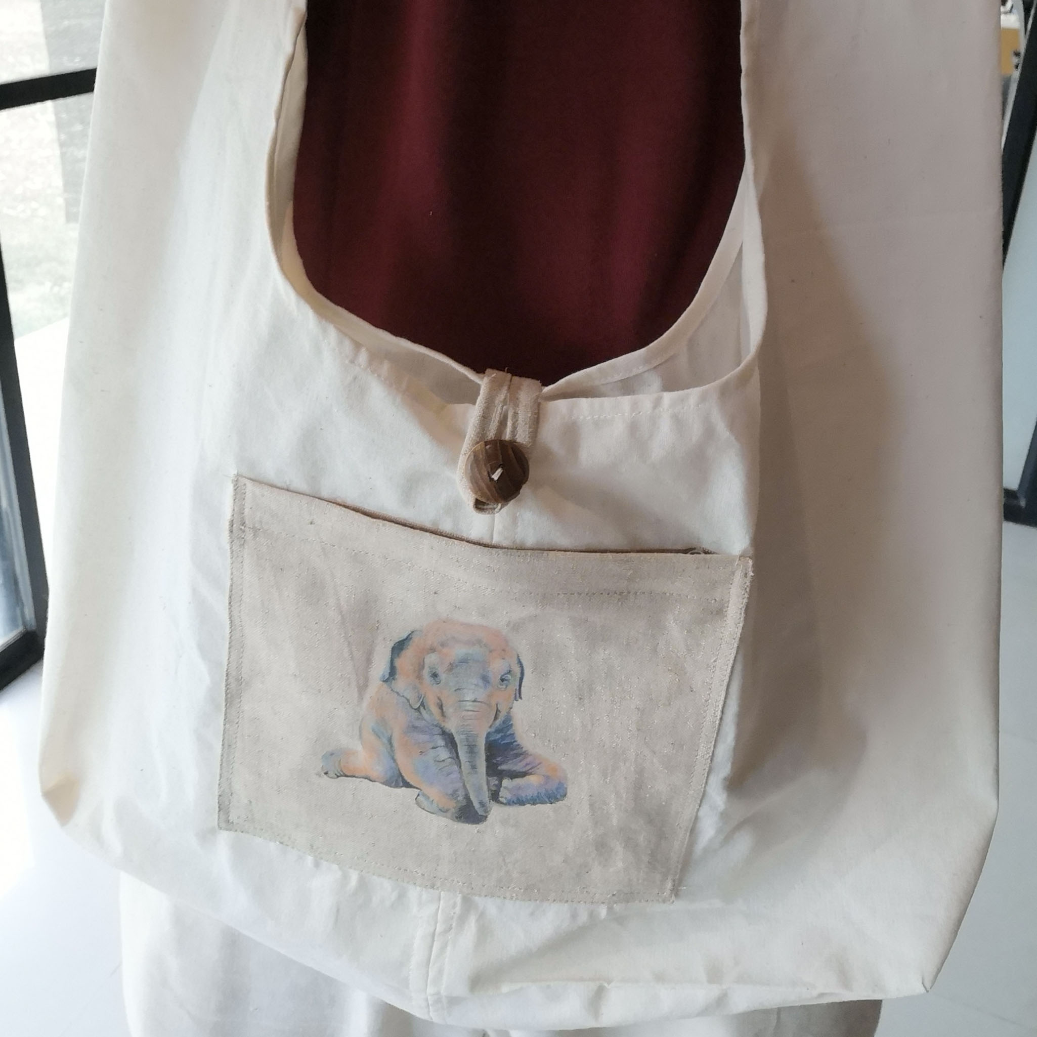 Bags & Purses Handbags Crossbody Bags Embroidered Thai monk bag 