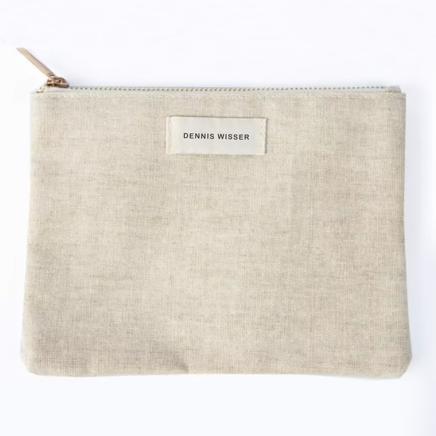 Linen-Cotton Canvas Makeup Bag –
