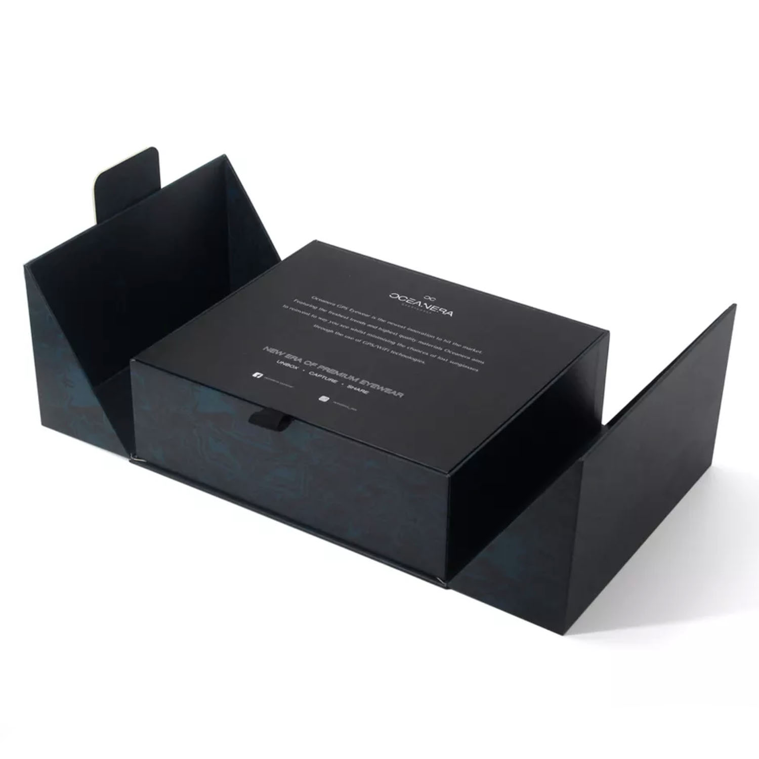 Luxury Custom Design Printed Black Packaging Box - PRESTIGE CREATIONS FACTORY CUSTOM BAGS - CUSTOM - HOTEL AMENITIES