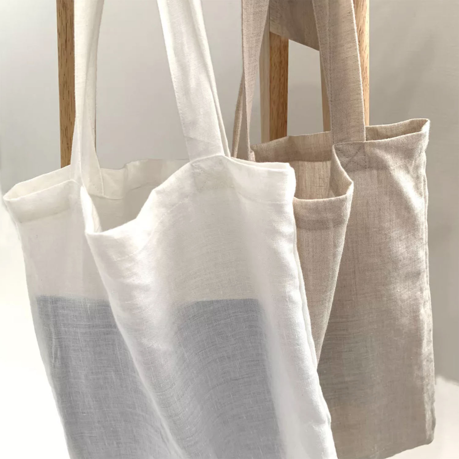 Solid Color Linen Fabric Tote Bag For Shopping Or Freetime - PRESTIGE CREATIONS FACTORY | CUSTOM - CUSTOM PACKAGING BOXES - HOTEL AMENITIES