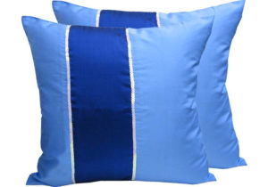 Royal blue Thai silk cushion cover