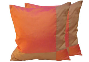 Orange Silk Pillow Cover