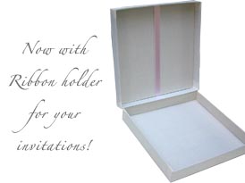 white silk wedding box