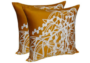 Golden silk screen cushion cover