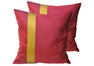 red silk cushion