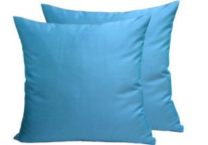 Modern Aqua silk pillow cover