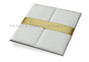 Luxury ivory silk wedding folder for invitations
