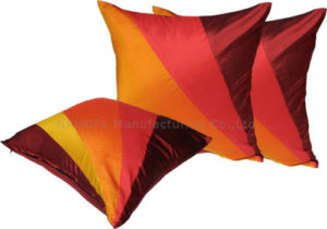 Modern orange silk cushion cover from Thailand