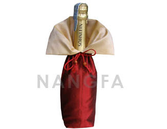Thai silk wine bottle bag