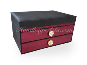 large embellished silk jewelry box