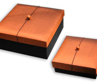 Thai silk gift box in oriental design