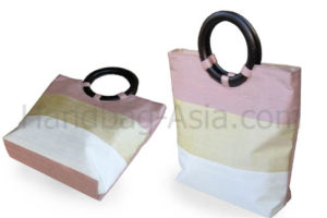 Three tone Thai silk bag