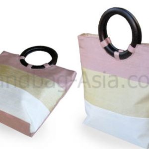 Three tone Thai silk bag