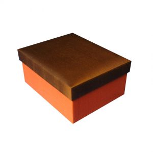 Chocolate brown Thai silk box