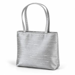 Classic handmade Thai silk handbag with matching silk handles, vintage design and custom color options