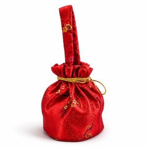 Elegant Chinese Silk Gift Bag for Lunar New Year