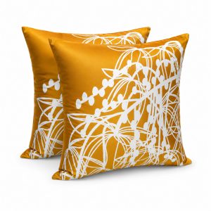 Golden Thai silk cushion cover