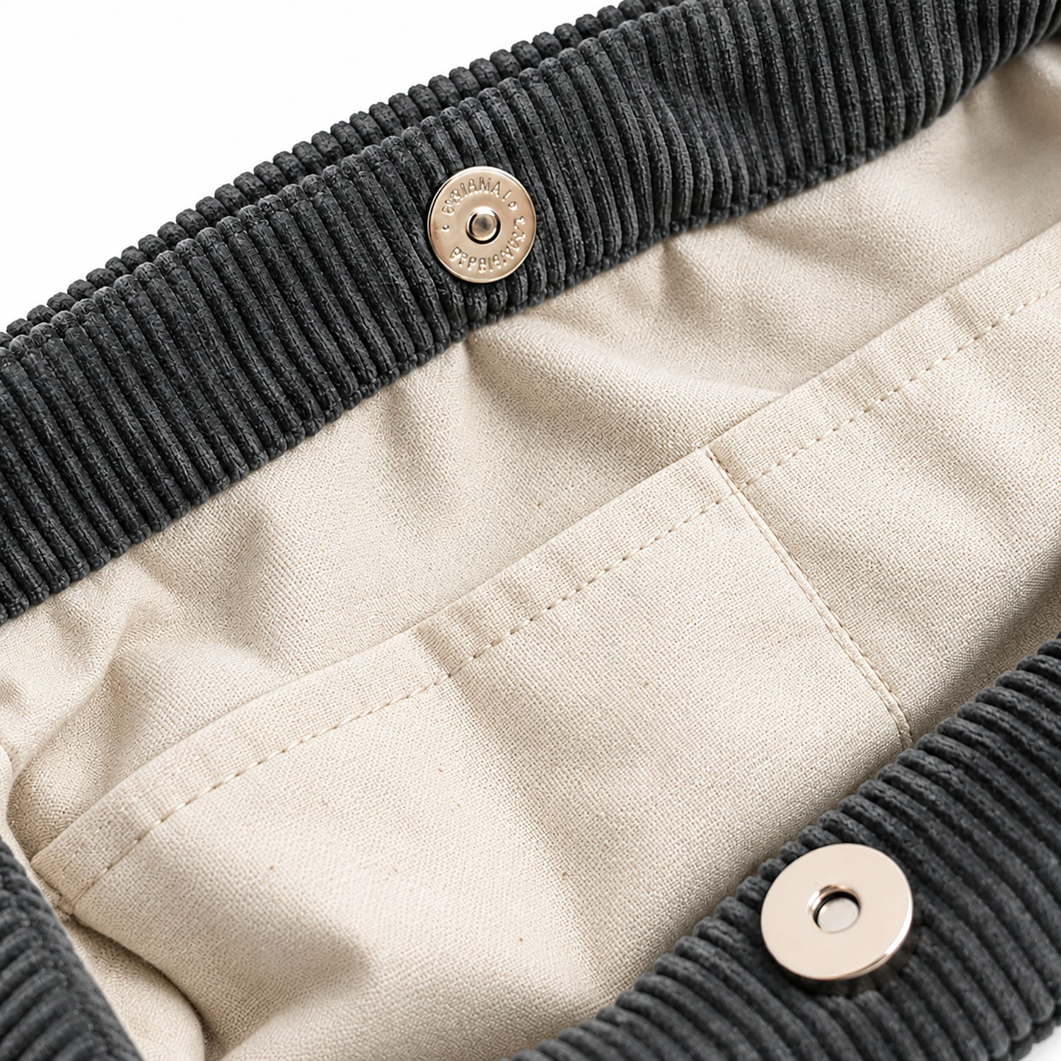 Magnet Closure Inside Corduroy Crossbody Bag