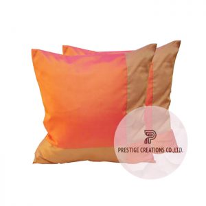 Thai silk cushion, orange