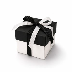 Black & White Paper Wedding Favour Box