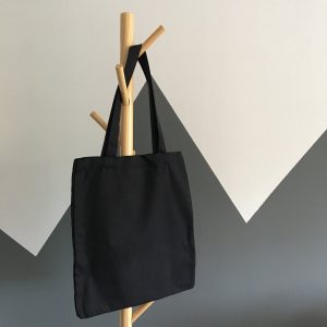 Black cotton shoulder bags