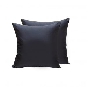 Black silk cushion
