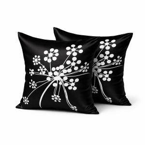 Black Thai silk cushion cover