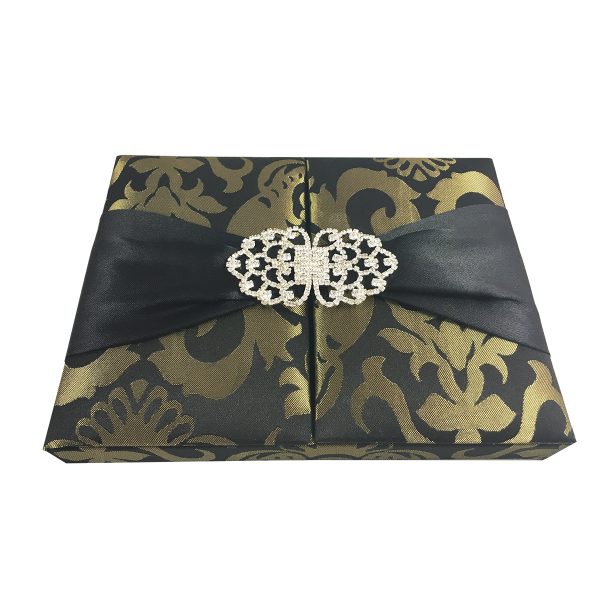 brocade silk invitation box