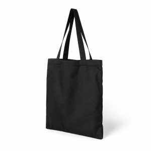 canvas tote bag with shoulder handle in black