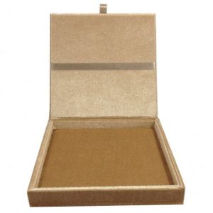 champagne velvet invitation box