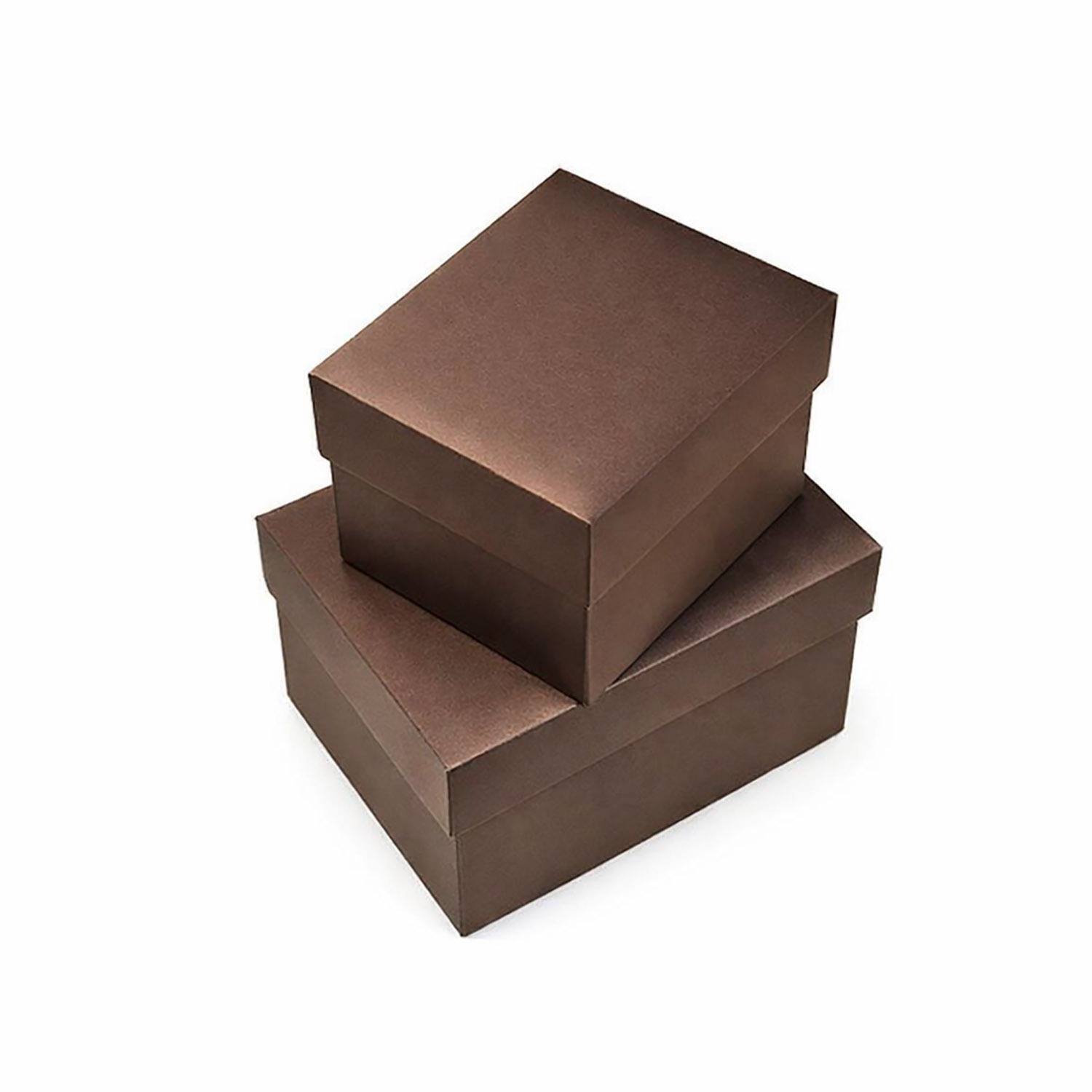Chocolate brown Thai silk box