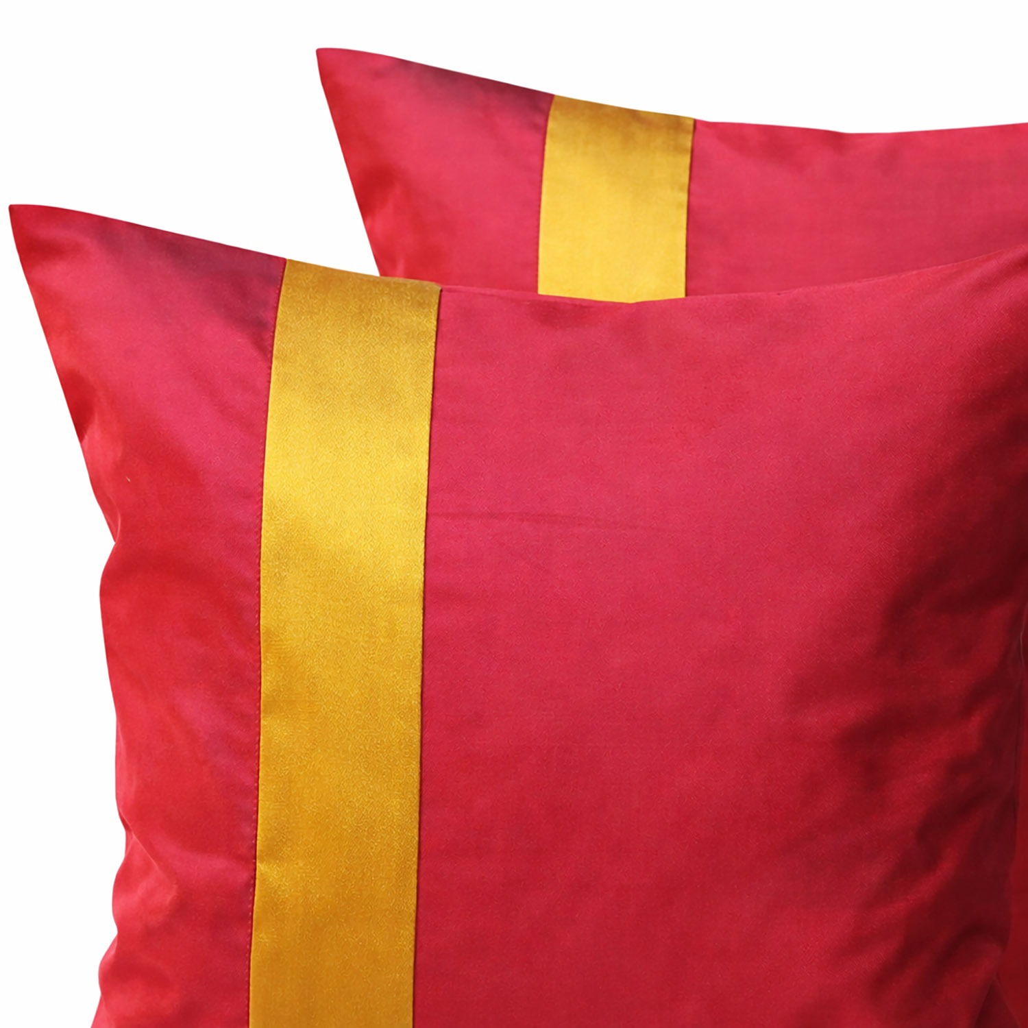 Closeup picture of our Thai silk cushion cover from Chiang Mai