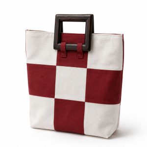 wooden handle cotton bag