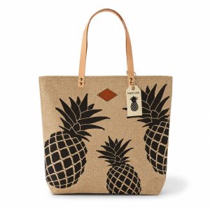 Leather Handle Jute Tote for Retail and Promotional Use