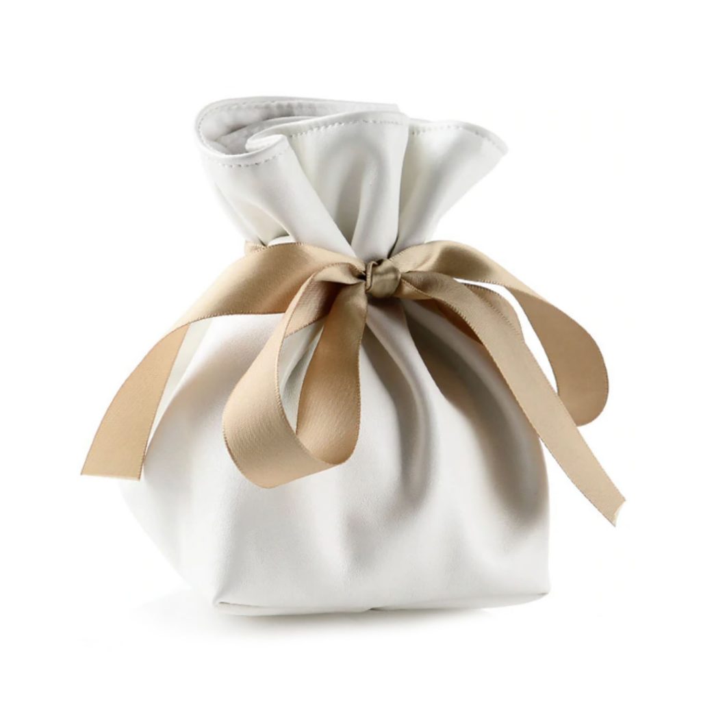 Ivory Silk Pouch For Jewelry Packaging And Wedding Favours