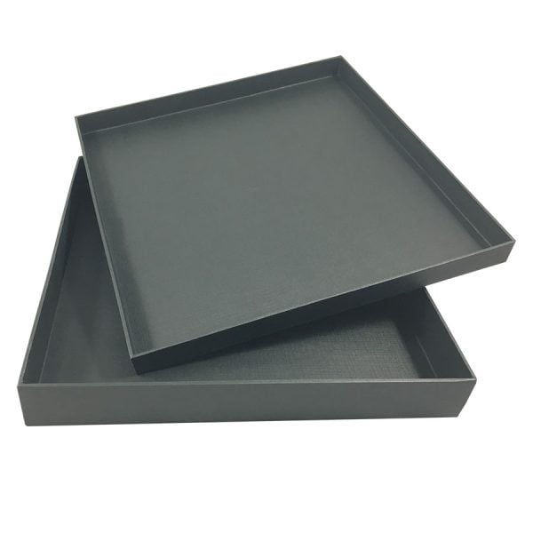 Black paper mailer for invitation packaging