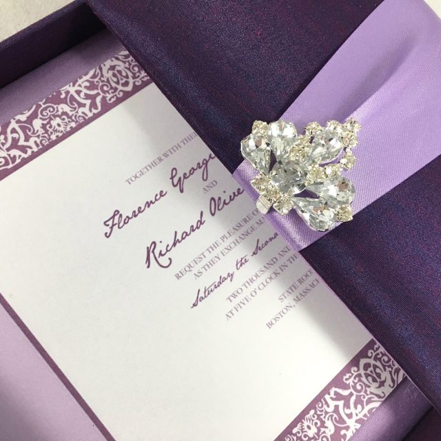 Luxury square shaped boxed invitation