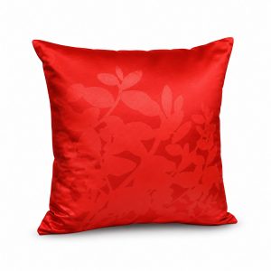modern red Thai silk cushion