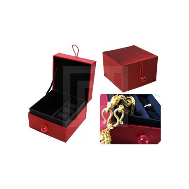 Red silk jewelry box