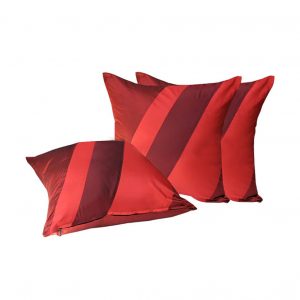 red silk pillow
