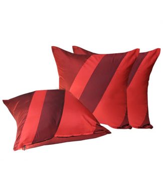 red silk pillow