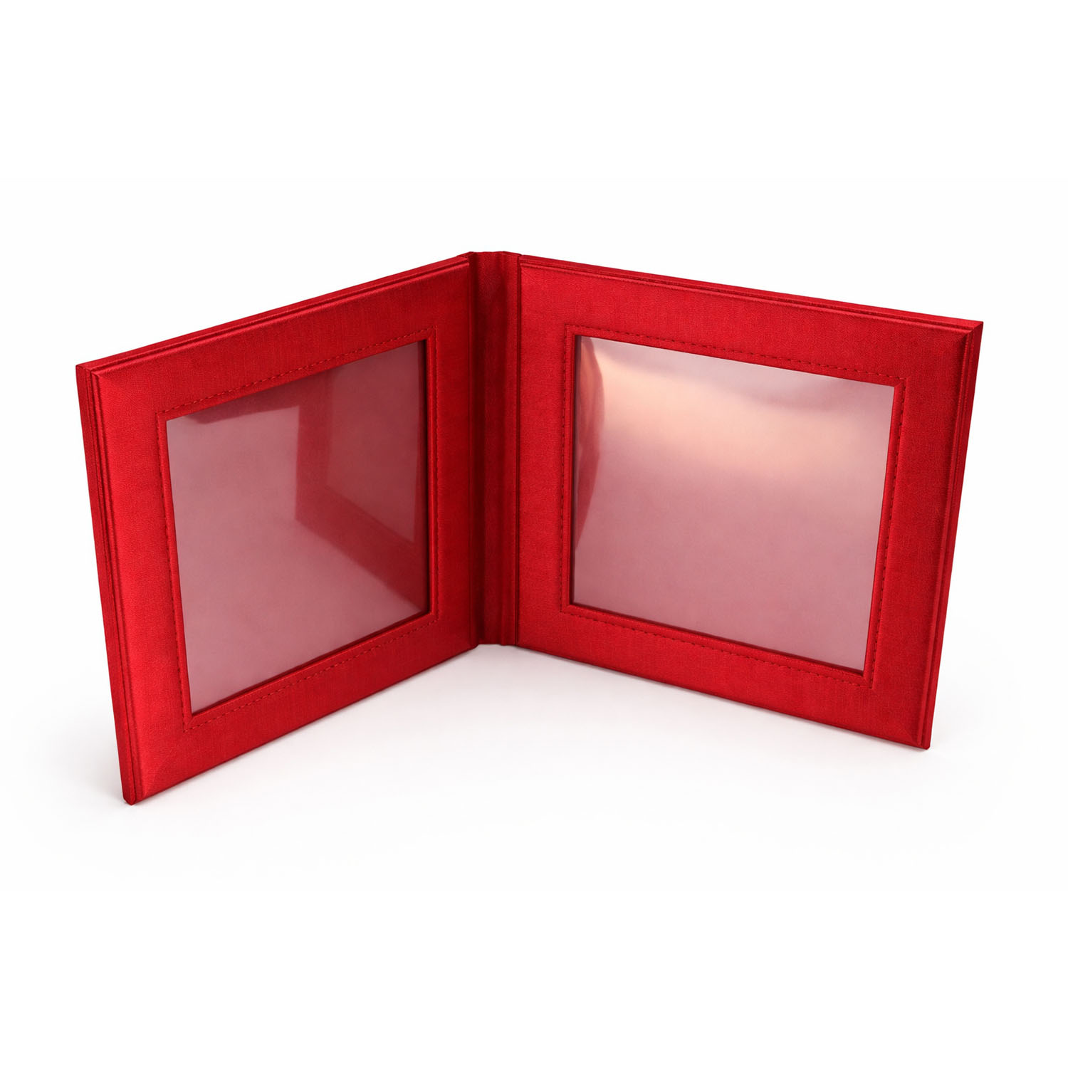 Red Thai silk travel photo frame