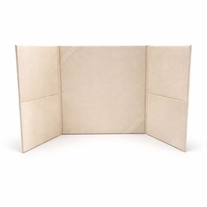 Cream Dupioni Silk Gatefold Invitation Folder