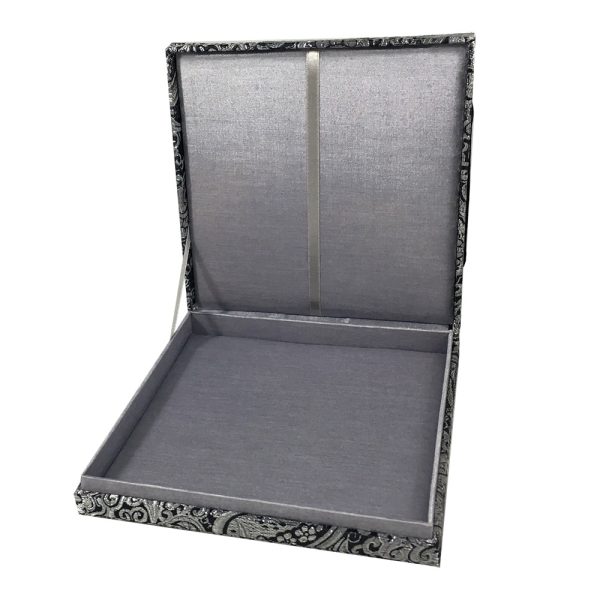 silver invitation box