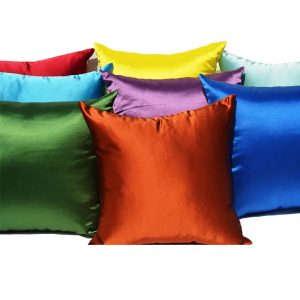 Solid color silk cushions from Thailand